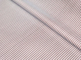 COFFEE BROWN THIN STRIP PREMIUM MIX COTTON SHIRT FABRIC.